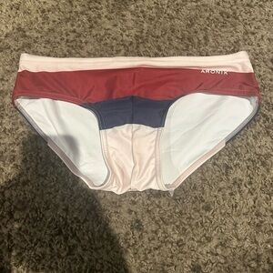 Men's Swim Briefs - Red and Blue